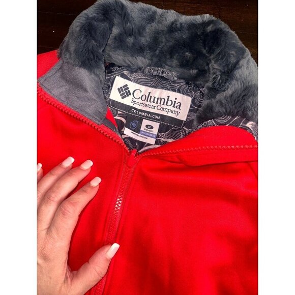 Columbia Interchange base layer full zip jacket only w/faux-fur collar small - Picture 2 of 4